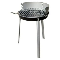 Grillstar Rundgrill Denver Schwarz/Silber, Hauptgrillfläche: Ø 34 Cm