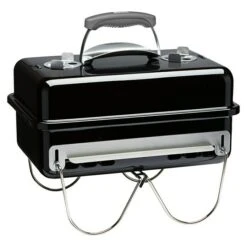 Weber Go-Anywhere Holzkohlegrill Schwarz, Hauptgrillfläche: 42 X 26 Cm