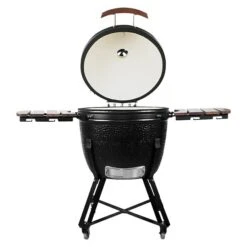 Kingstone Holzkohlegrill Kamado 51 Schwarz, Hauptgrillfläche: Ø 51,5 Cm -Grillausrüstung 12 535