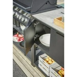 Sunfun Melina Grillküchen-Sideboard 60 X 180 X 90 Cm, Schwarz -Grillausrüstung 12 6