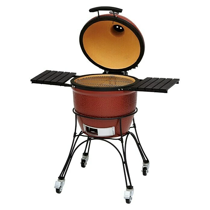 Kamado Joe Holzkohlegrill CLASSIC Rot, Hauptgrillfläche: Ø 46 Cm 4 Kamado Joe Holzkohlegrill CLASSIC Rot, Hauptgrillfläche: Ø 46 Cm – Bild 2