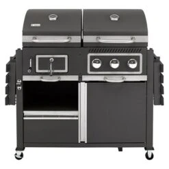 Tepro Hybrid-Grill Toronto Kombi Befeuerungsart: Gas & Holzkohle, Anzahl Brenner: 3, Hauptgrillfläche: 41,3 X 41,3 Cm & 38,5 X 41,3cm, 8,7 KW