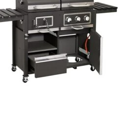 Tepro Hybrid-Grill Toronto Kombi Befeuerungsart: Gas & Holzkohle, Anzahl Brenner: 3, Hauptgrillfläche: 41,3 X 41,3 Cm & 38,5 X 41,3cm, 8,7 KW -Grillausrüstung 12 698