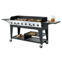 Tepro Gasgrill Montgomery Anzahl Brenner: 8, 136 X 48 Cm, Schwarz -Grillausrüstung 12 731