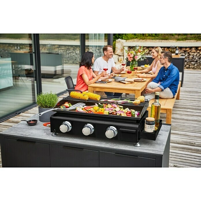 Kingstone Gasgrill Plancha Anzahl Brenner: 3, Hauptgrillfläche: 63,5 X 31 Cm, 7,5 KW 4 Kingstone Gasgrill Plancha Anzahl Brenner: 3, Hauptgrillfläche: 63,5 X 31 Cm, 7,5 KW – Bild 2